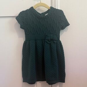 Janie and Jack Dark Green Knit Dress